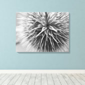 Zwart-witte bloemenfotografie canvas afdruk (Insitu (Houten vloer))