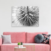 Zwart-witte bloemenfotografie canvas afdruk (Insitu (Woonkamer))
