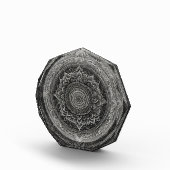 Zwart-witte bloemenmandala fotoblokken (Rechts)