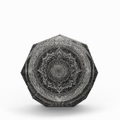 Zwart-witte bloemenmandala fotoblokken (Voorkant)