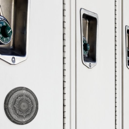 Zwart-witte bloemenmandala magneet (Insitu (Kluis))