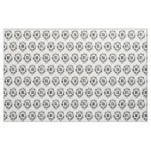 Zwart-witte bloemenrand met monogram stof (Yard (91,4 cm))