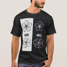 Zwart Witte Bloemige Contrast Kunst | Minimalistis
