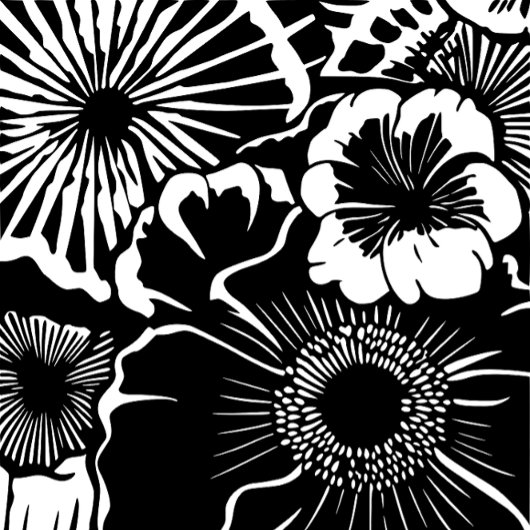 Zwart Witte Bloemmotief Krachtige Botanische Esthe iPhone Hoesje