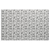 Zwart-Witte Bloemranken Stof (Yard (91,4 cm))