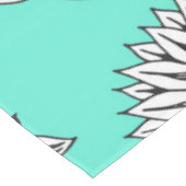 Zwart-witte bohemiaanse handdragende bloemen op Bl Tafelkleed (Gekanteld)