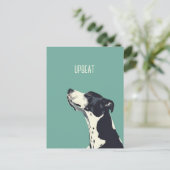 Zwart-witte bokser briefkaart (Staand voorkant)