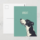 Zwart-witte bokser briefkaart (Voorkant / Achterkant)