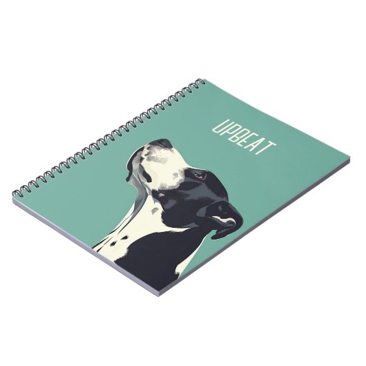 Zwart-witte bokser notitieboek (Linkerzijde)