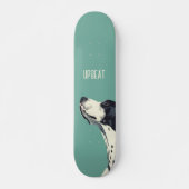 Zwart-witte bokser persoonlijk skateboard (Voorkant)