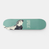 Zwart-witte bokser persoonlijk skateboard (Horizontaal)
