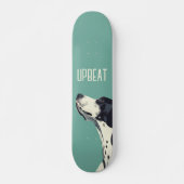 Zwart-witte bokser persoonlijk skateboard (Voorkant)