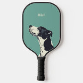 Zwart-witte bokser pickleball paddle (Achterkant)