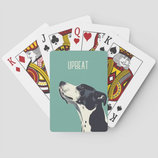Zwart-witte bokser pokerkaarten (Achterkant)