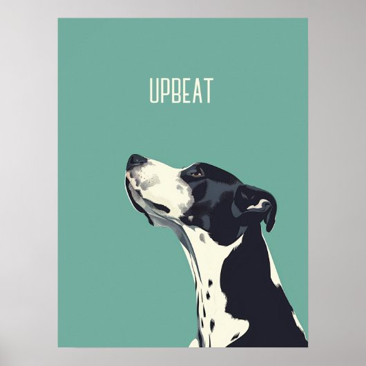 Zwart-witte bokser poster (Voorkant)