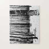 Zwart-witte bomen in de sneeuwpuzzel legpuzzel (Verticaal)