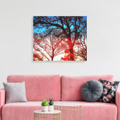 Zwart-witte bomen in Winter Foto Canvas Afdruk (Insitu (Woonkamer))