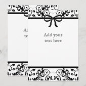 Zwart & Witte Boog Uitnodiging (Voorkant / Achterkant)