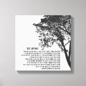 Zwart-witte boom doet het in ieder geval canvas afdruk (Voorkant)