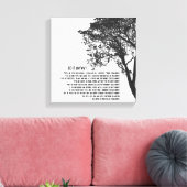 Zwart-witte boom doet het in ieder geval canvas afdruk (Insitu (Woonkamer))