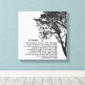 Zwart-witte boom doet het in ieder geval canvas afdruk (Insitu (Houten vloer))