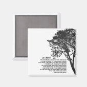 Zwart-witte boom doet het in ieder geval magneet (Voorkant / Achterkant)