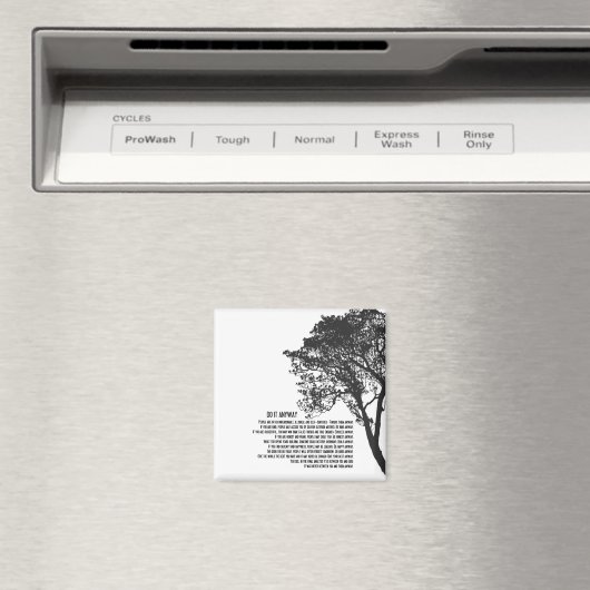 Zwart-witte boom doet het in ieder geval magneet (Insitu (Vaatwasser))