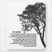 Zwart-witte boom doet het in ieder geval muismat (Voorkant)