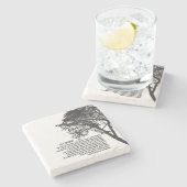 Zwart-witte boom doet het in ieder geval stenen onderzetter (Zijkant)