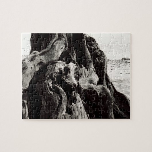 Zwart-witte boom legpuzzel (Horizontaal)