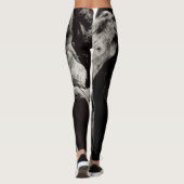Zwart-witte boomstam leggings (Achterkant)