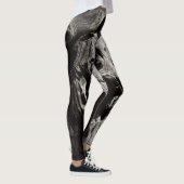 Zwart-witte boomstam leggings (Rechts)