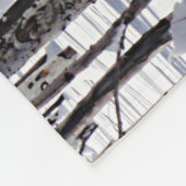 Zwart-witte boomstammen Fotograaf Cozy Fleece Deken (Hoek)