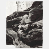 Zwart-witte boomwortels fleece deken (Voorkant)