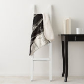 Zwart-witte boomwortels sherpa deken (In situ)