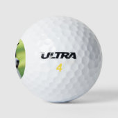 Zwart-witte Border Collie-hond Golfballen (Logo)