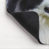 Zwart-witte Border Collie hond Muismat (Hoek)