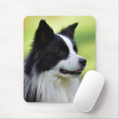 Zwart-witte Border Collie hond Muismat (Met muis)