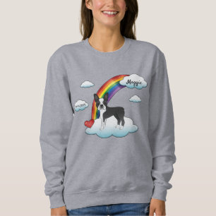 Zwart-Witte Boston Terrier Regenboog Herdenking Trui
