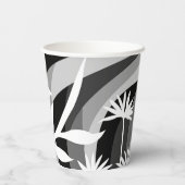 Zwart-witte botanische illustratie papieren bekers (Achterkant)