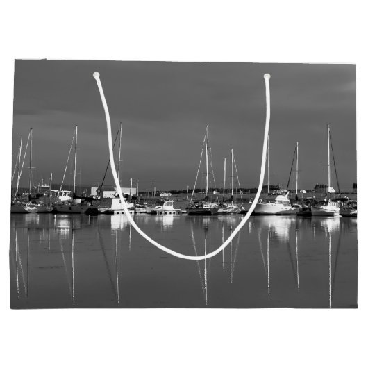 Zwart-witte boten groot cadeauzakje (Achterkant)