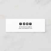 Zwart Witte Boutique Monogram & Prijs Contactkaartje (Achterkant)
