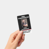 Zwart-witte brandweerman badge (Handheld)