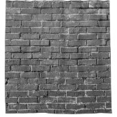 Zwart-witte bricks Foto Douchegordijn (Voorkant)