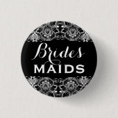 Zwart-witte bridesmaïden Button 2 (Voorkant)