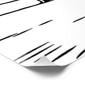 Zwart-witte Bridge Art Print Perfect Poster (Hoek)