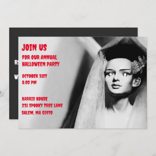 zwart-witte bruid van Frankenstein Kaart