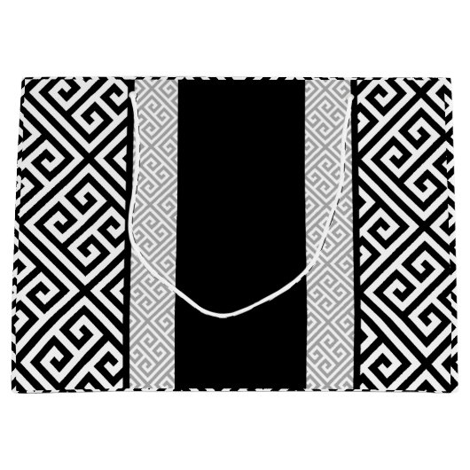 Zwart-witte bruiloft groot cadeauzakje (Voorkant)