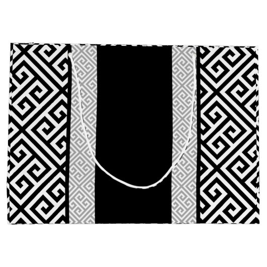 Zwart-witte bruiloft groot cadeauzakje (Achterkant)