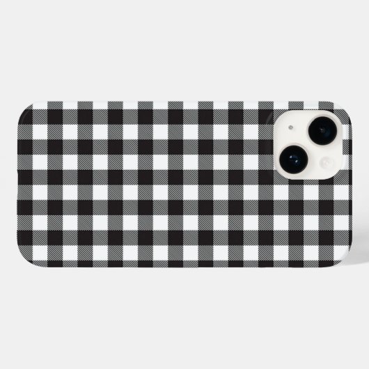 Zwart-witte Buffalo Check iPhone draagtas Case-Mate iPhone Case (Achterkant (horizontaal))